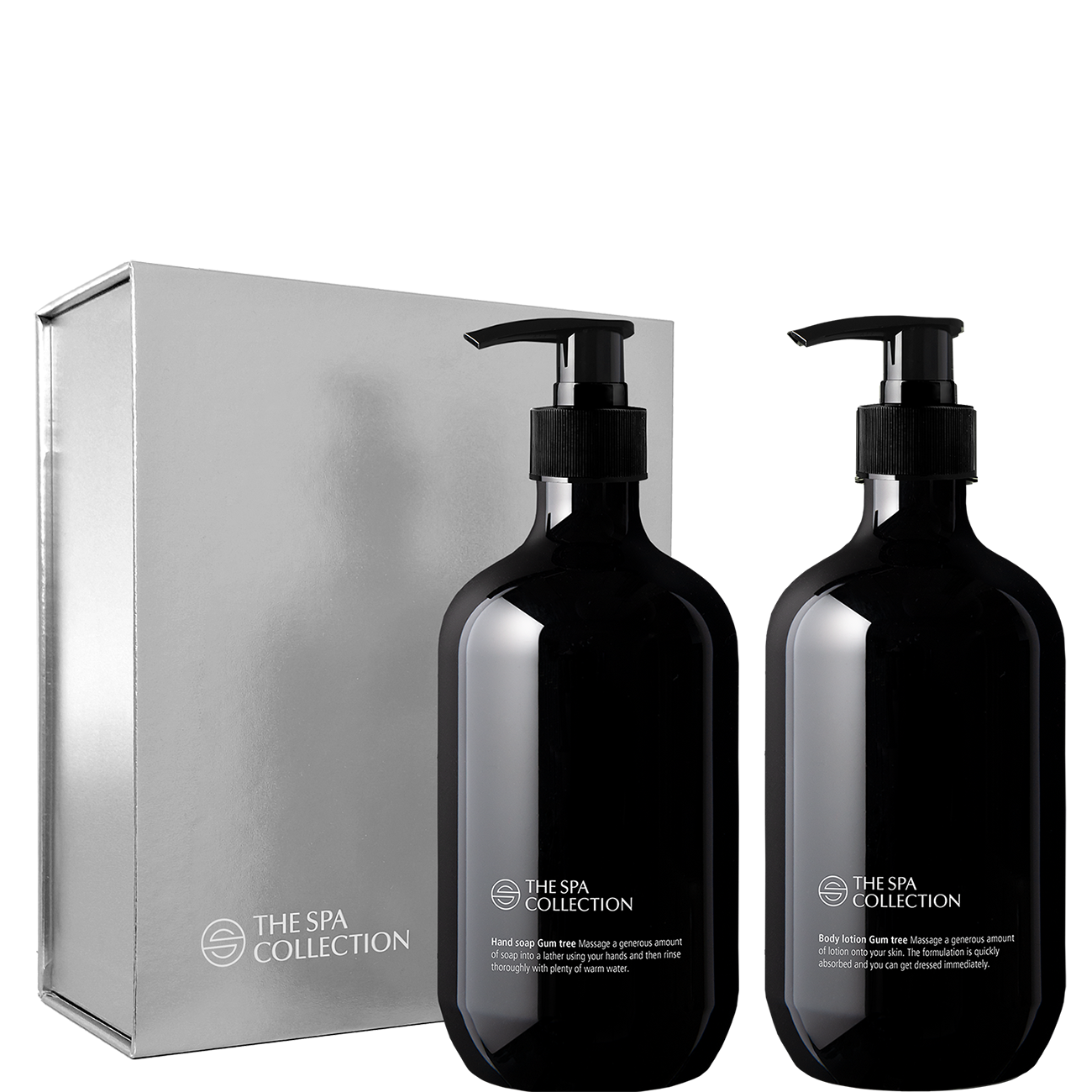 Luxury silver giftbox | Hand soap & body lotion 475 ml | The Spa Collection Gum Tree