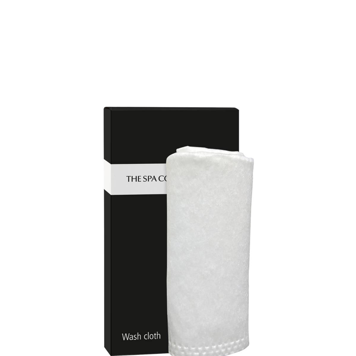 Washcloth in black paper box - The Spa Collection