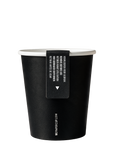 Kraft paper cup black - Single packed - Plastic free (576x)
