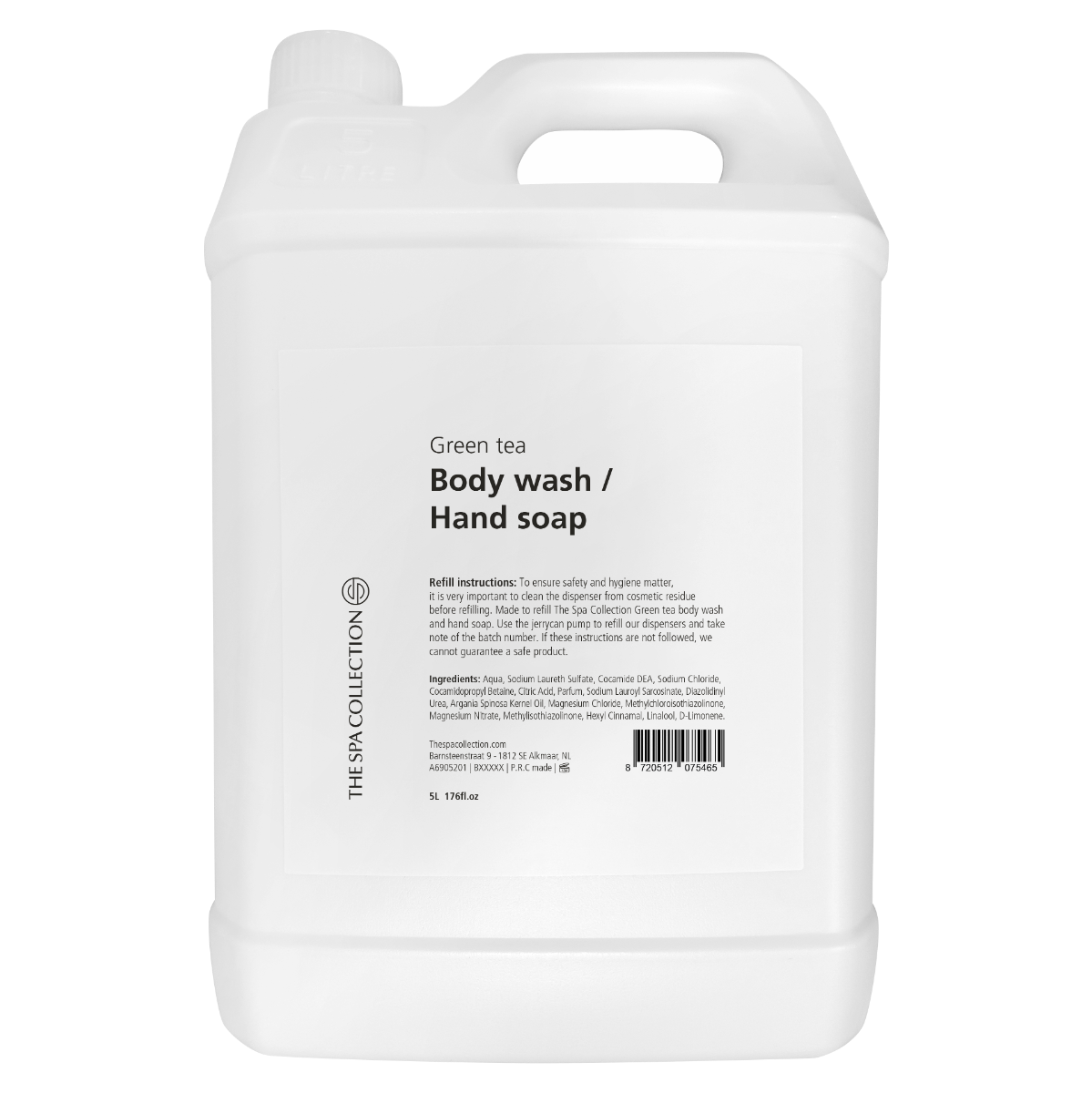 Green tea body wash/hand soap - 5 liter jerrycan