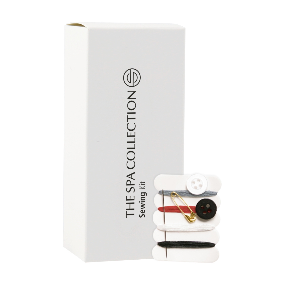 Sewing kit in white paper box - The Spa Collection