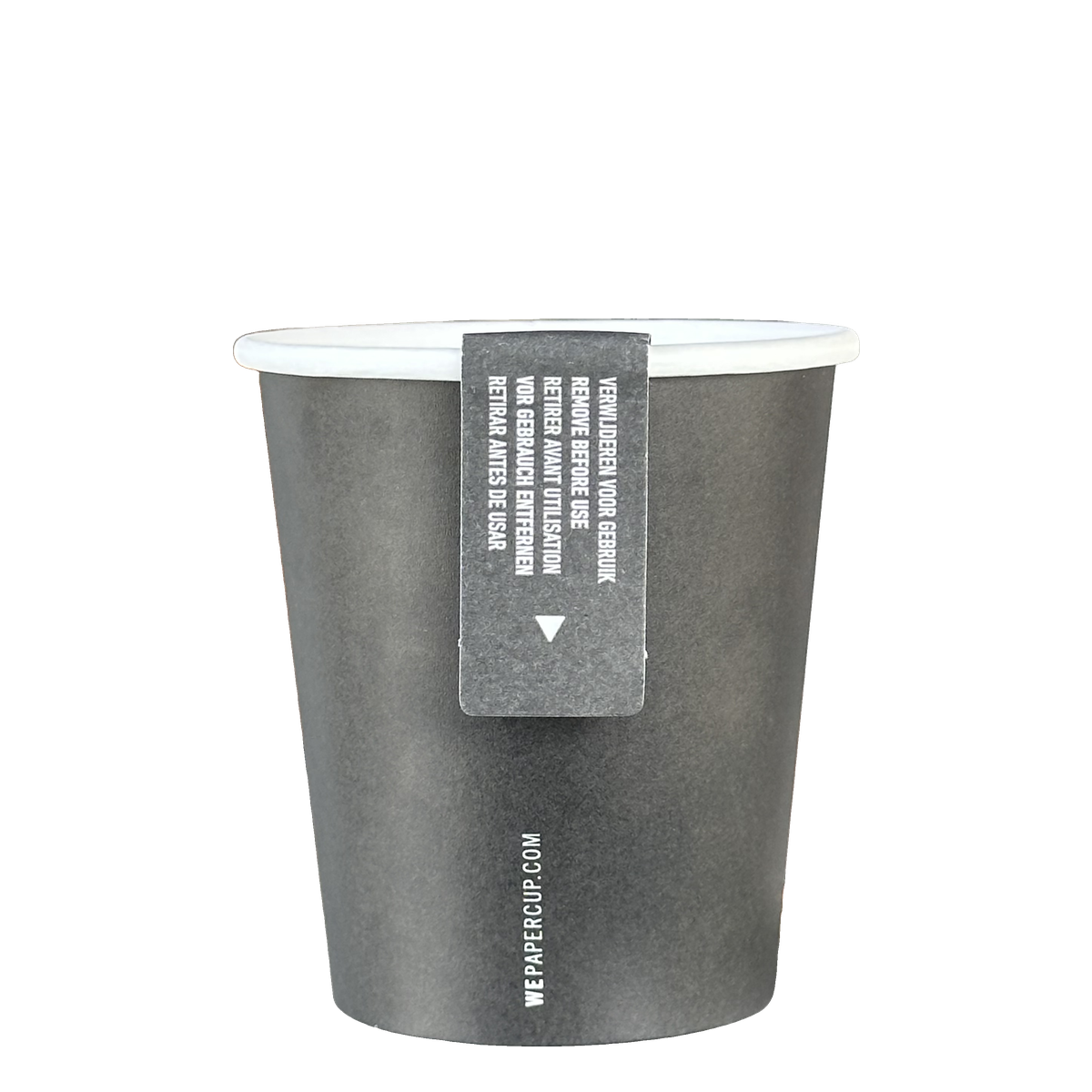 Kraft paper cup black - Single packed - Plastic free (576x)