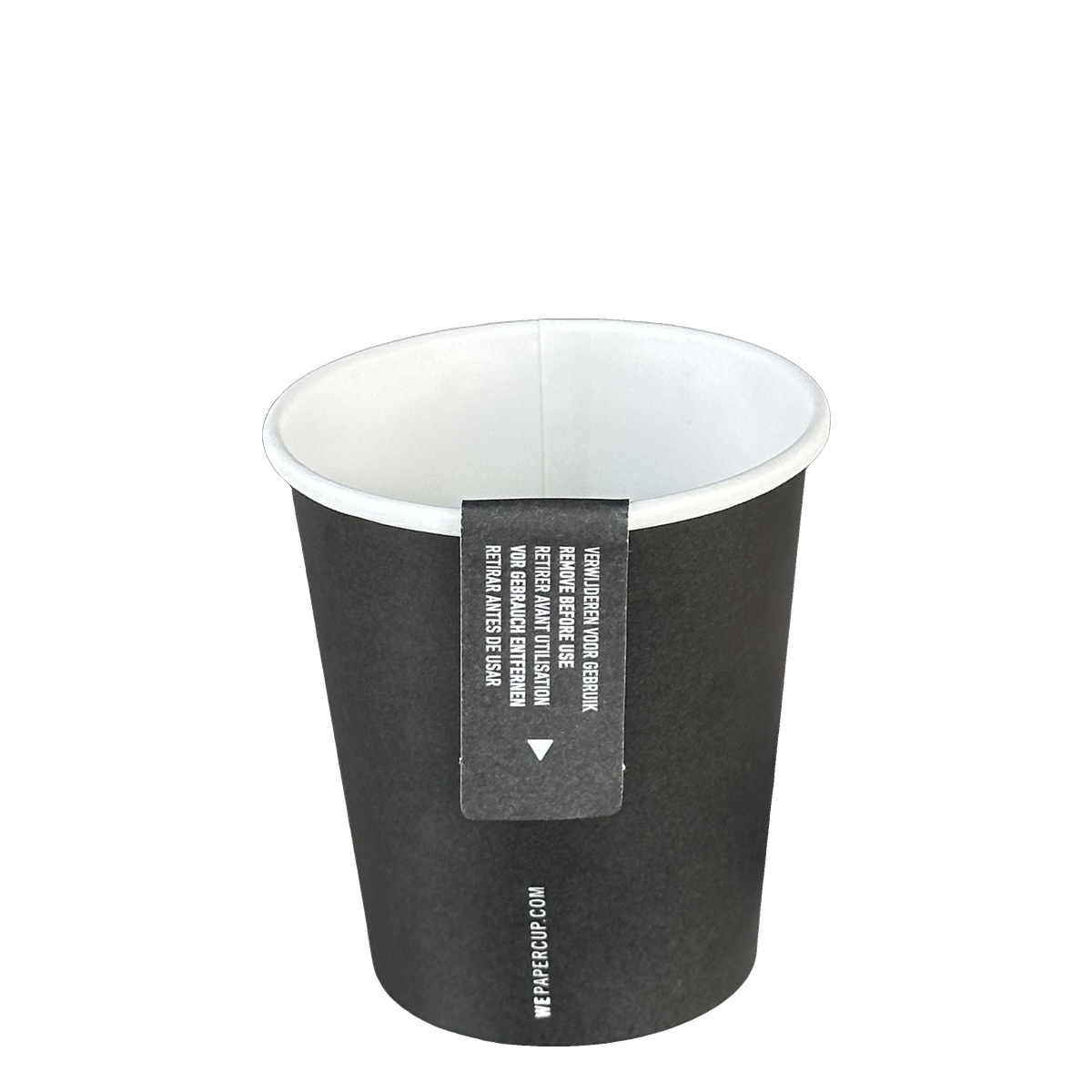 Kraft paper cup black - Single packed - Plastic free (576x)