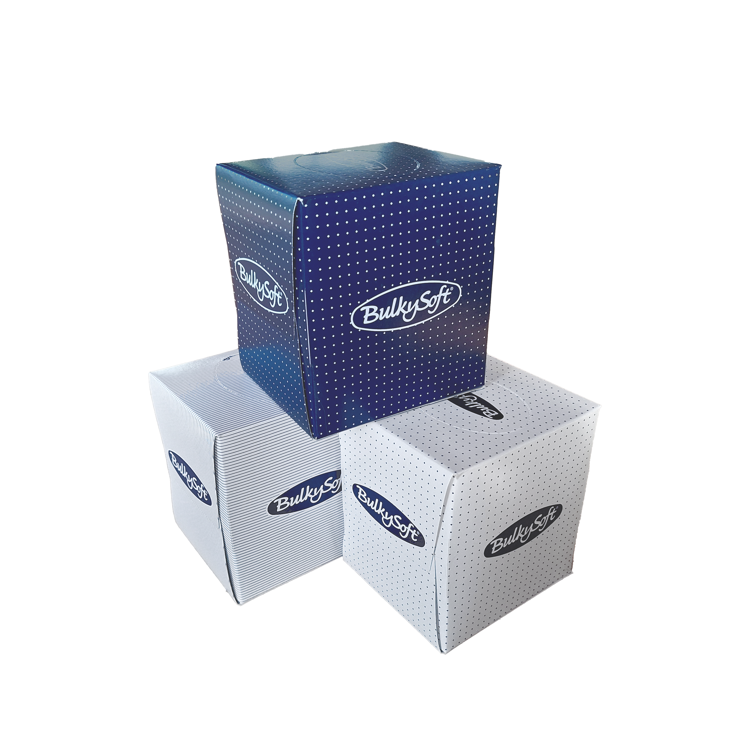 Facial tissues 90 sheets 2-layers cube box | 24 pieces | BulkySoft