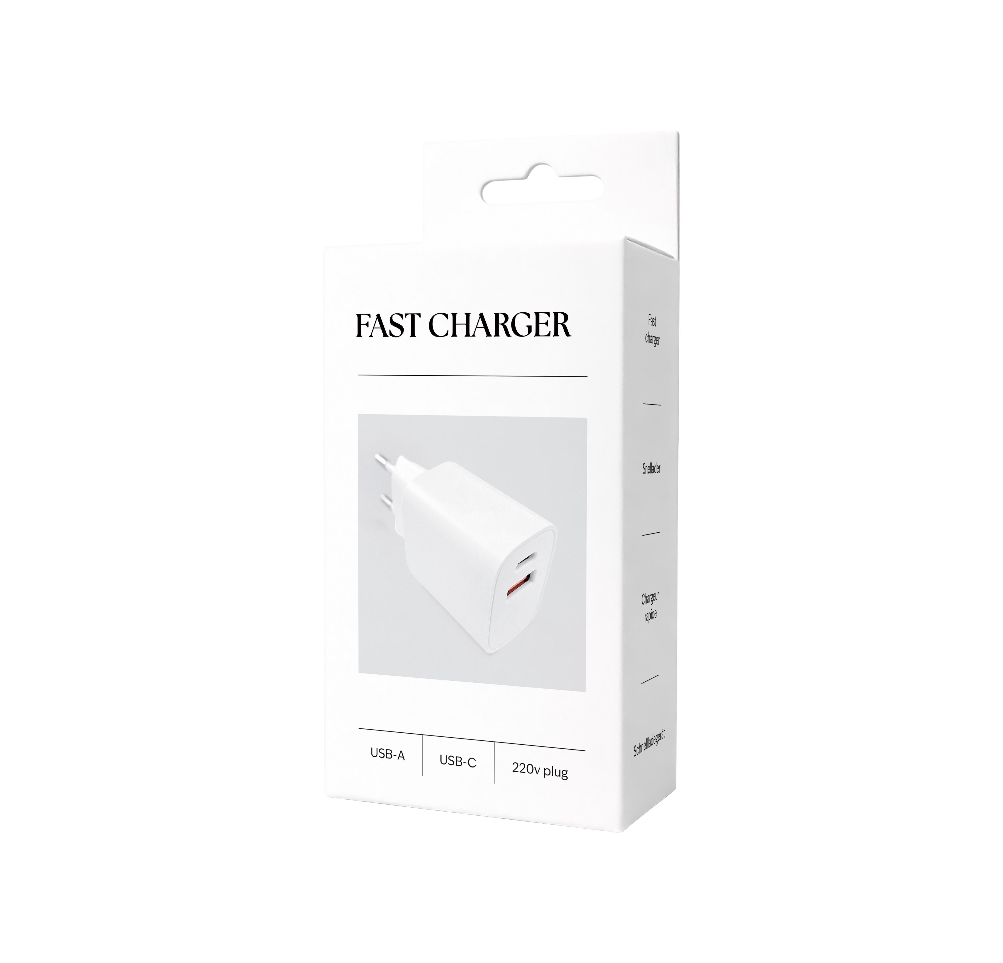 Fast charger | white label (Box of 25 pieces)