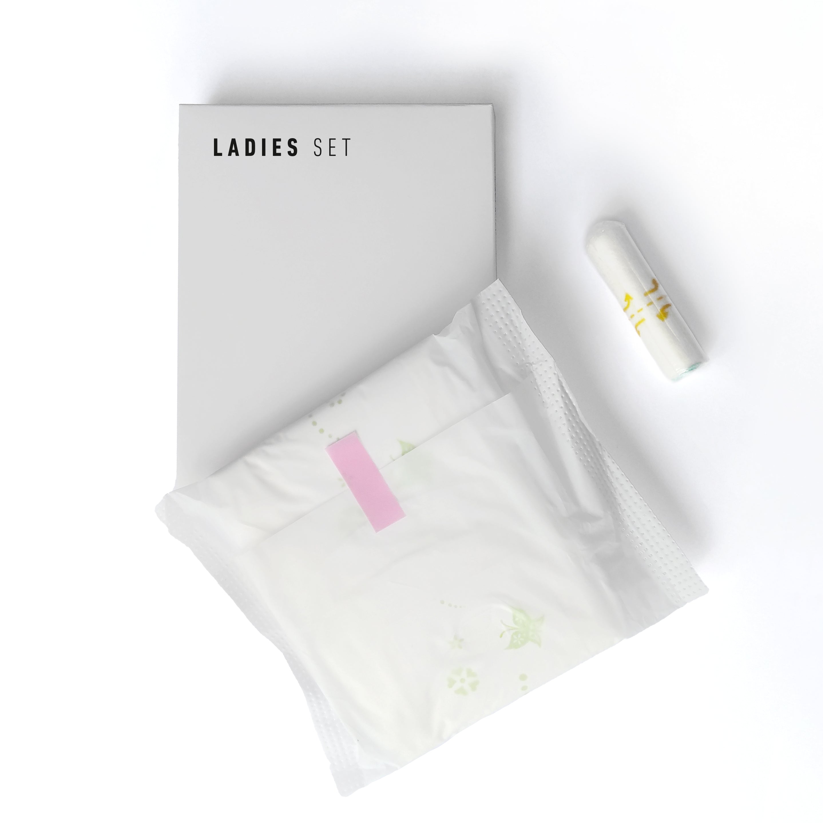 Ladies set tampon and sanitary napkin