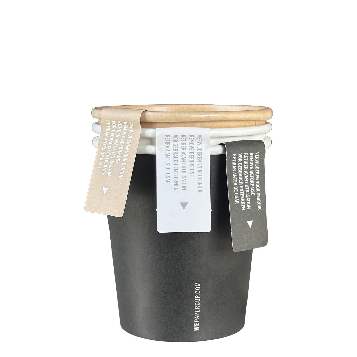 Kraft paper cup brown - Single packed - Plastic free (576x)
