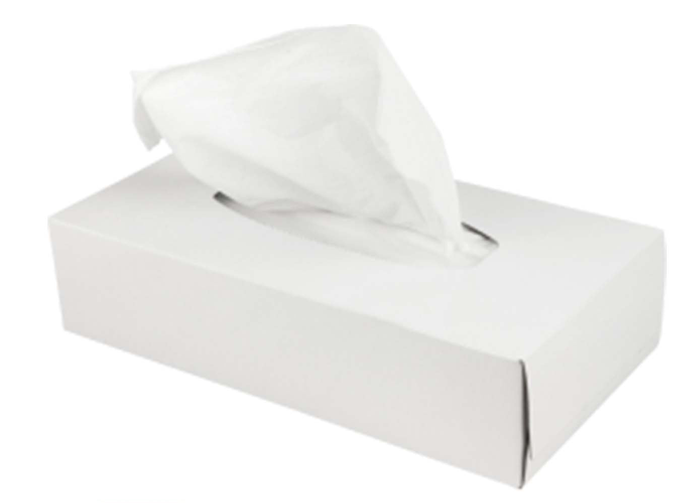 Facial tissues rectangle - 100 2-layered tissues